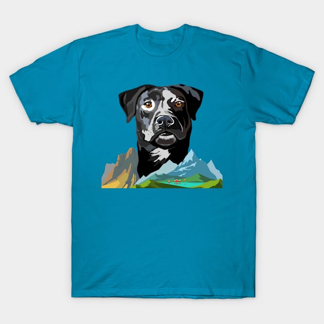 Hiking Buddy Denver Retriever Dog T-Shirt by Spirit Animals 21